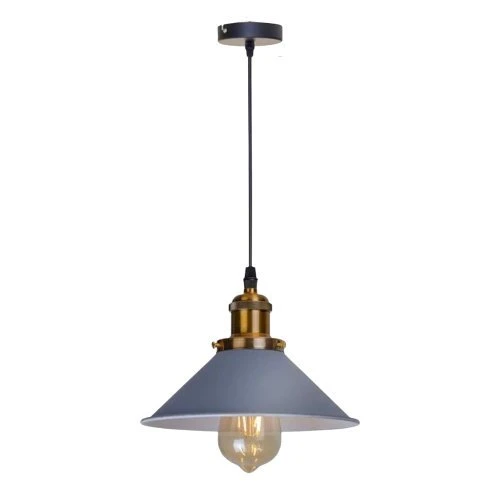 Dylight Retro Dekoratif Tekli Gri Rustik Metal Sarkıt Avize 22 Cm ürün görseli 1