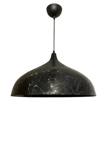 Dylight Retro Siyah Eskitme Desenli Dekoratif Tekli Rustik Metal Sarkıt Avize 43 Cm ürün görseli 1
