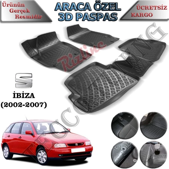 Rizline Seat Ibiza 2002-2007 3D Havuzlu Paspas ürün görseli 1