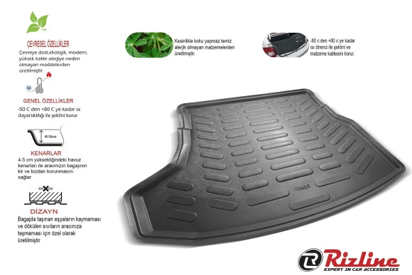 Rizline Ford Connect Combi 2003-2014 3D Bagaj Havuzu - Resim 2