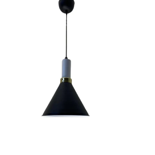 Dylight Retro Siyah Metal Dekoratif Tekli Kafe Mutfak Aydınlatma Avize Çap:23cm ürün görseli 1