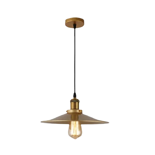 Dylight Retro Metal Eskitme Kaplama Tekli Metal Sarkıt Avize Çap:30 cm ürün görseli 1