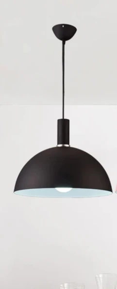 Dylight Retro Metal Siyah Dekoratif Rustik Kafe Mutfak Sarkıt Avize çap 30 cm ürün görseli 1