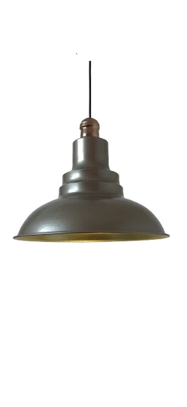 Dylight Retro Metal Sedefli Kahve Bakır Duylu Dekoratif Rustik Metal Sarkıt Avize Çap:30 cm ürün görseli 1