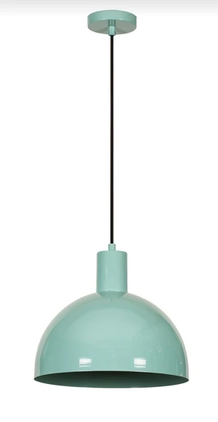 Retro Metal Dekoratif Metal Kafe Mutfak Rustik Su Yeşili Sarkıt Avize Çap:30 cm ürün görseli 1