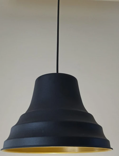 Retro Metal Sarkıt Avize Rustik Tekli Sarkıt Siyah Cafe Mutfak Aydınlatma 27 cm ürün görseli 1