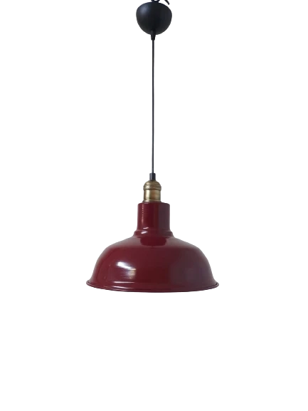 Retro Metal Bordo Eskitme Duylu Dekorataif Metal Rustik Tekli Sarkıt  Kafe Mutfak Aydınlatma ürün görseli 1