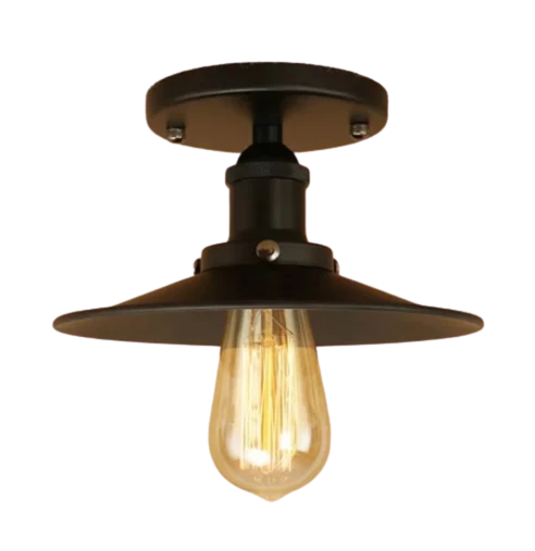 Dylight Retro Metal Dekoratif Siyah Tavan Plofyoner Avize Çap. 23 cm ürün görseli 1