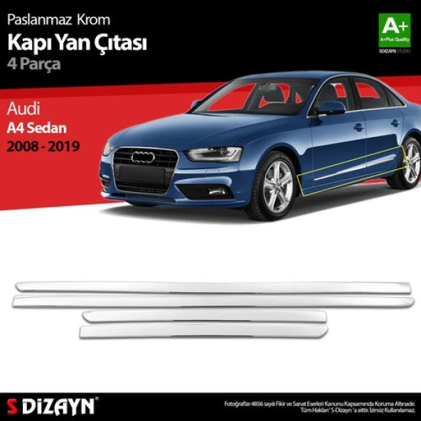 Audi A4 Sd Krom Kapı Yan Çıtası 2008-2019 - Resim 2