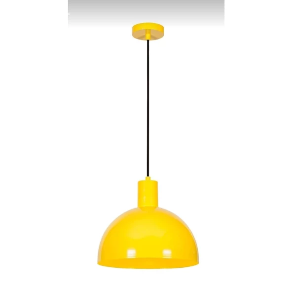 Retro Metal Sarı Dekoratif Kafe Mutfak Sarkıt Avize Çap.30 Cm (479237432) ürün görseli 1