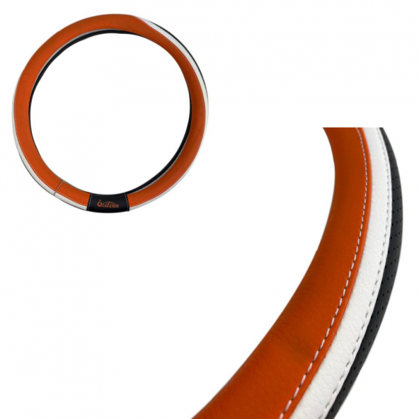 Space Direksiyon Kılıfı 38 cm Turuncu-Siyah / DIKI332T-S ürün görseli 1