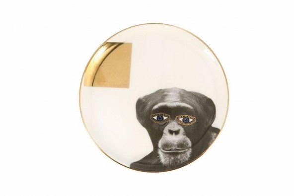 Porland Wild Life Monkey Düz Tabak 20 cm  04ALM005126 ürün görseli 1