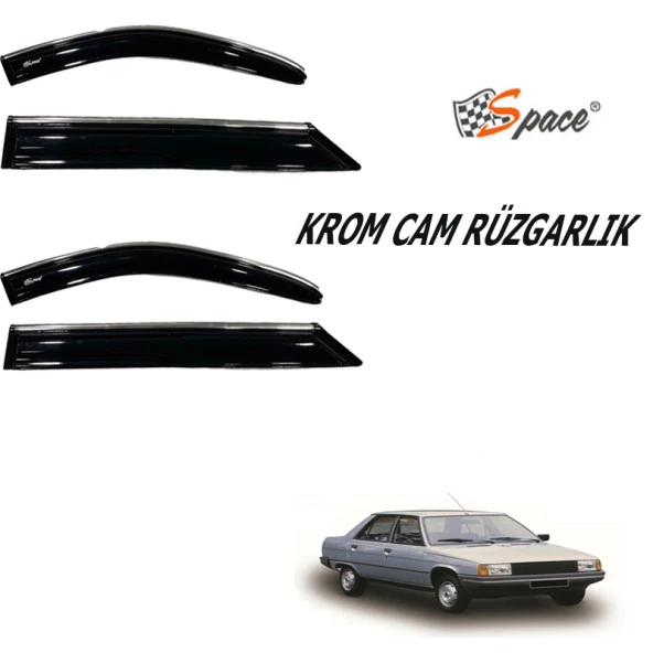 Krom cam rüzgarlığı 1.2mm Renault 9 4'lü / CARU442 ürün görseli 1