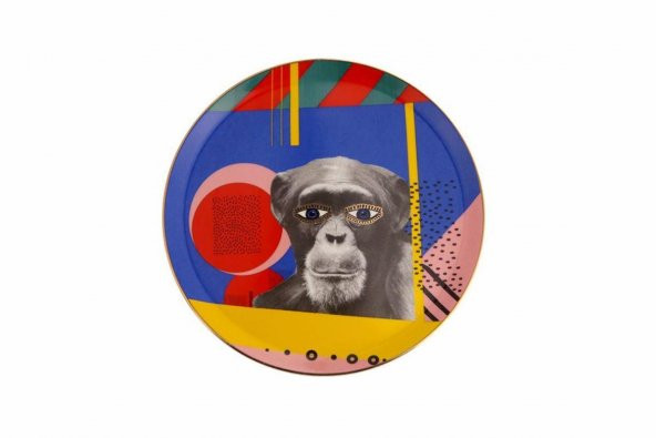 Porland Wild Life Monkey Düz Tabak 28 cm  04ALM005128 ürün görseli 1