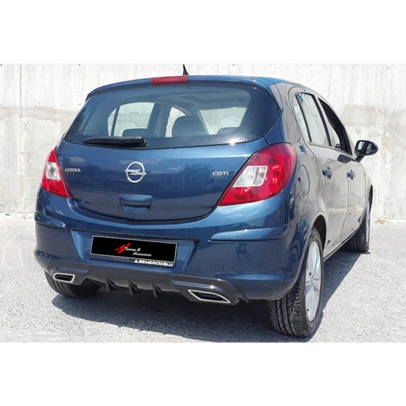 Opel Corsa D 2011 2014 Difüzör Sport +egzos Ucu (krom) P Black ürün görseli 1