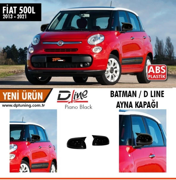 Fiat 500 L Batman Yarasa Ayna Kapağı Piano Black 2013-2021 ürün görseli 1