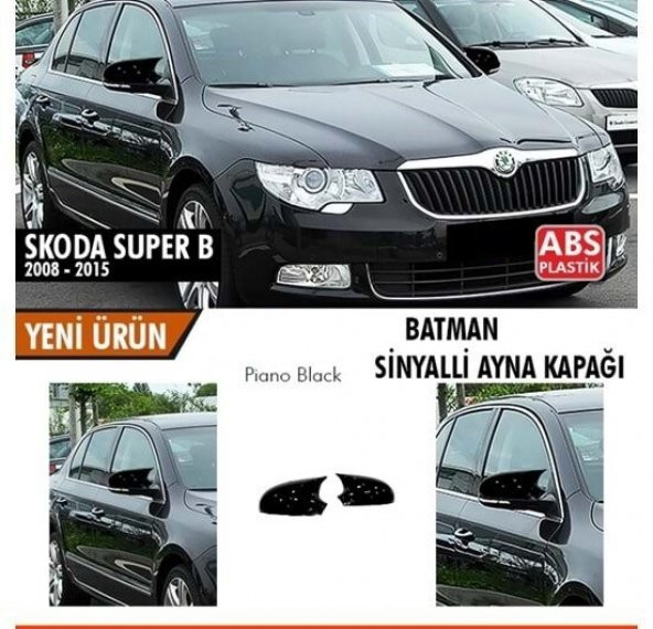 Skoda Superb B6 Sinyalli 2008-2015 Batman Yarasa Ayna Kapağı ürün görseli 1