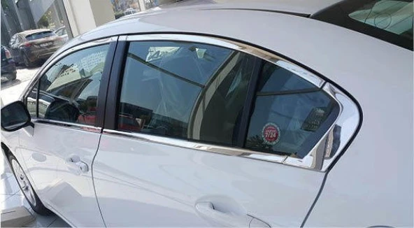 Honda Civic Fb7 için Dur Cam Çerçevesi Kenar Çıtası Krom Tam ürün görseli 1