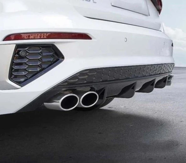 Audi A3 Sedan 2021+ Çift Egzoz Difüzör - Resim 3