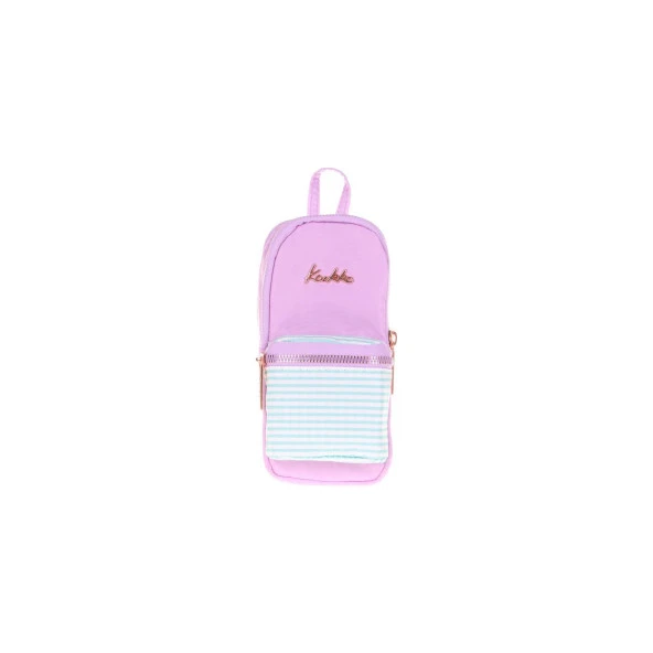 Kaukko Soft Floral Junior Bag Kalem Çantası Violet Kalemlik ürün görseli 1