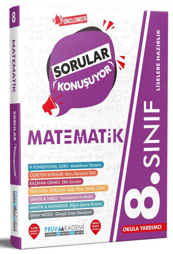 Pruva Akademi 8. Sınıf Lgs Matematik Sorular Konuşuyor Bankası 2023 ürün görseli 1