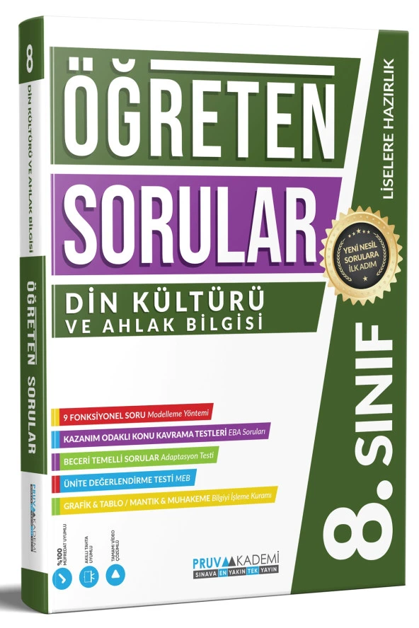 Pruva Akademi 8. Sınıf Din Kültürü Öğreten Sorular 2023 ürün görseli 1