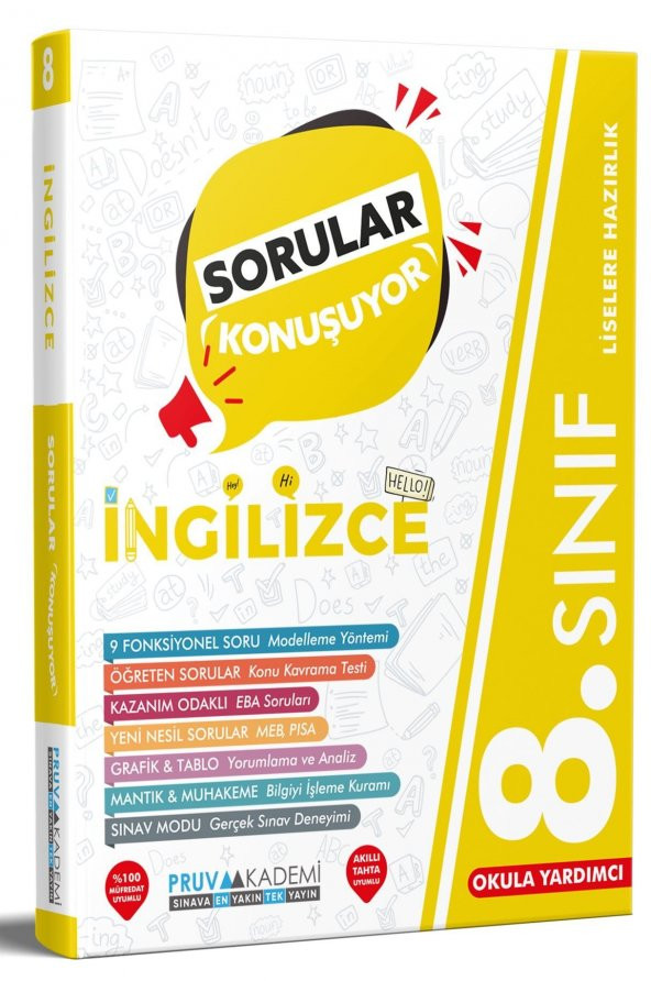 Pruva Akademi 8. Sınıf Lgs İngilizce Sorular Konuşuyor Bankası 2023 ürün görseli 1