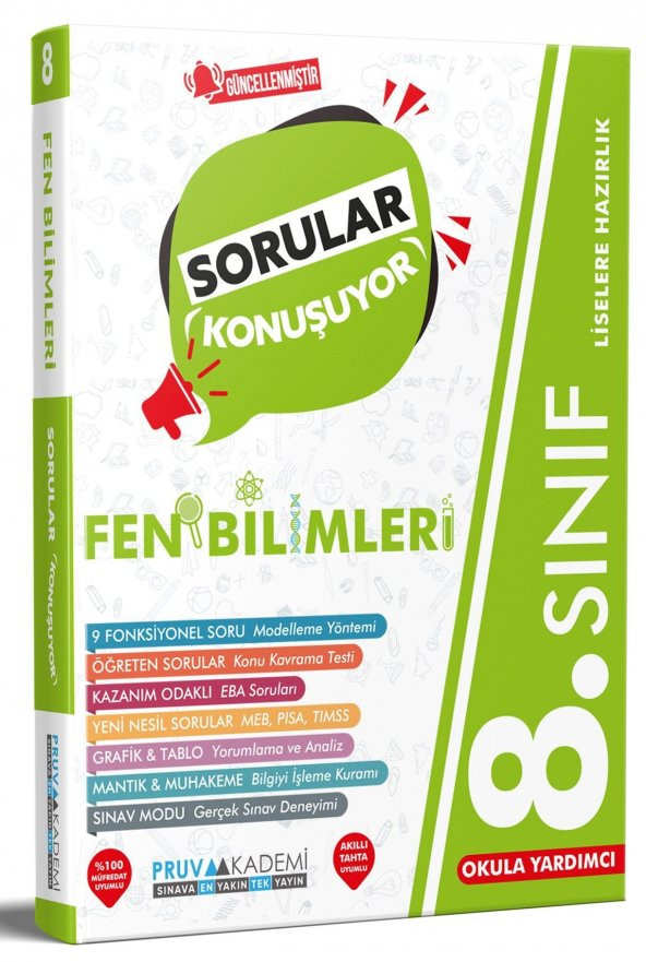 Pruva Akademi 8. Sınıf Lgs Fen Bilimleri Sorular Konuşuyor Bankası 2023 ürün görseli 1