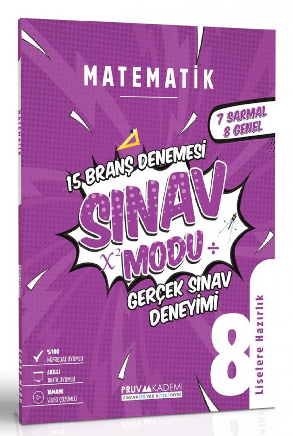 Pruva Akademi 8. Sınıf Lgs Matematik Sınav Modu Deneme Sınavı 2023 ürün görseli 1