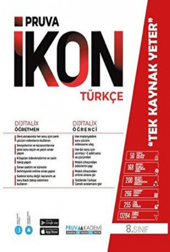 Pruva Akademi 8. Sınıf Türkçe İkon Akıllı Defter 2023 ürün görseli 1