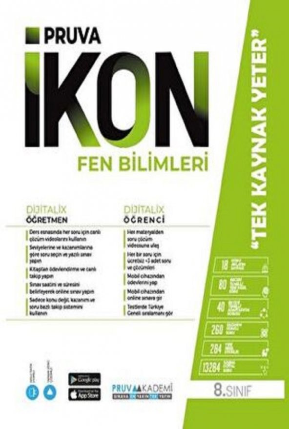 Pruva Akademi 8. Sınıf Fen Bilimleri İkon Akıllı Defter 2023 ürün görseli 1