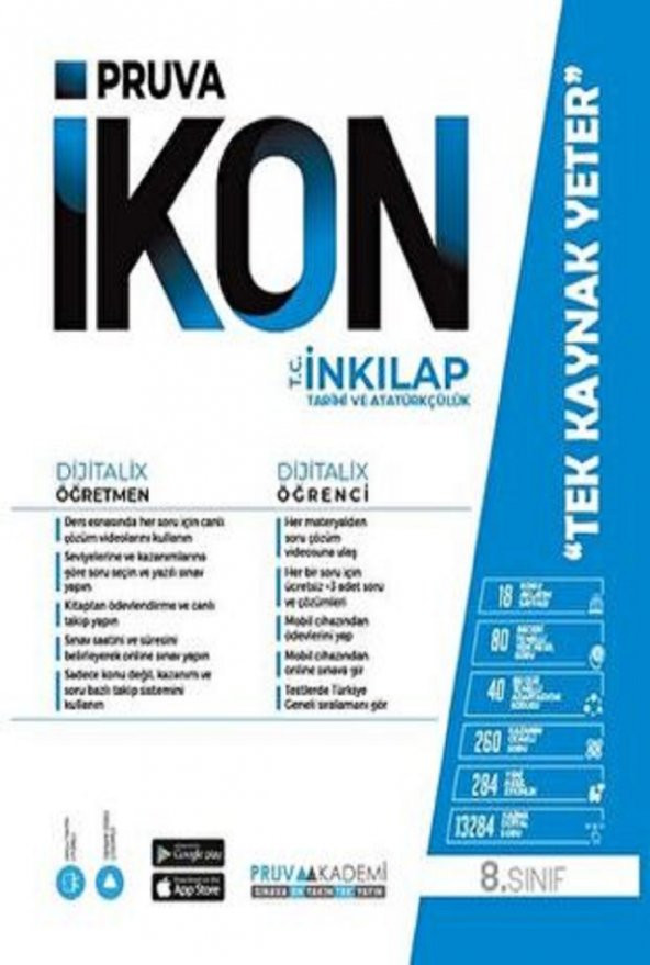 Pruva Akademi 8. Sınıf İnkılap Tarihi İkon Akıllı Defter 2023 ürün görseli 1