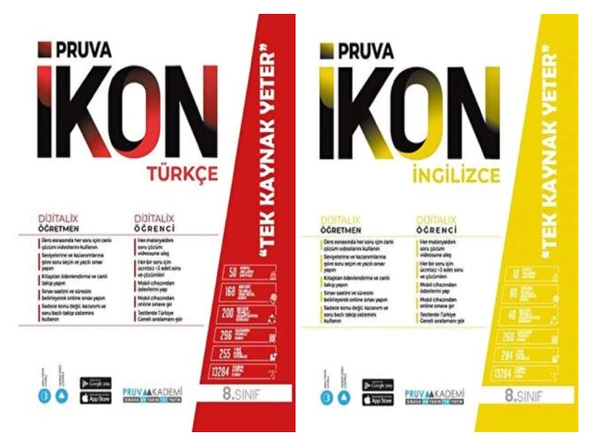 Pruva Akademi 8. Sınıf Türkçe + İngilizce Defter Seti 2 Kitap ürün görseli 1
