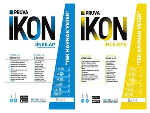 Pruva Akademi 8. Sınıf İnkılap Tarihi + İngilizce Defter Seti 2 Kitap ürün görseli 1