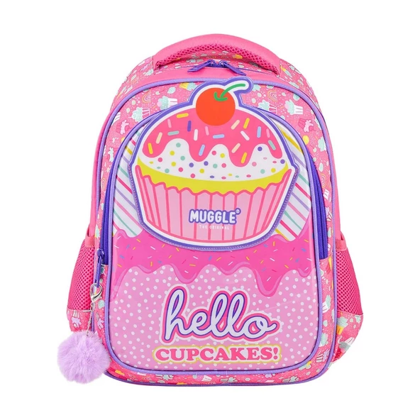 Muggle Okul Çantası Cup Cake Pembe Kız Çocuk İlkokul Sırt Çantası ürün görseli 1