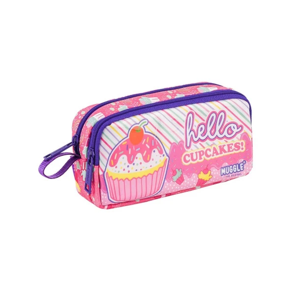 Muggle Cup Cake Kız Çocuk Kalem Çantası İki Bölmeli Kalemlik ürün görseli 1