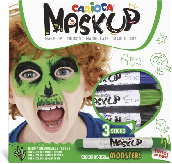 Carioca Mask Up Yüz Boyası Canavarlar Monster 3 Renk 6 Gram ürün görseli 1