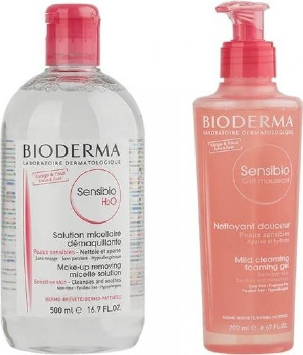 Bioderma Sensibio H2O 500 ml + Sensibio Mild Cleansing Foaming Gel 200 ml ürün görseli 1