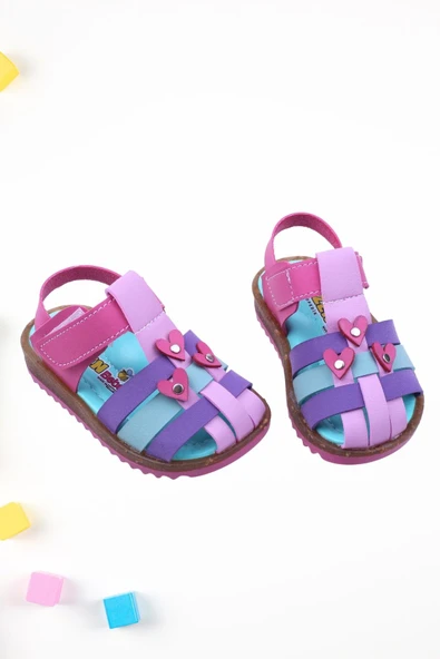 Papuç Sepeti Arzen-2879 Kız Bebek Ortopedik Sandalet Ayakkabı ürün görseli 1