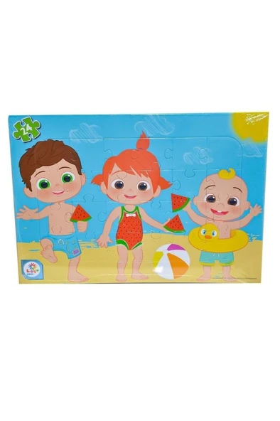 Laço Kids Cocomelon 24 Parça Frame Plaj Puzzle CO7793 Cocomelon Çocuk Puzzle ürün görseli 1
