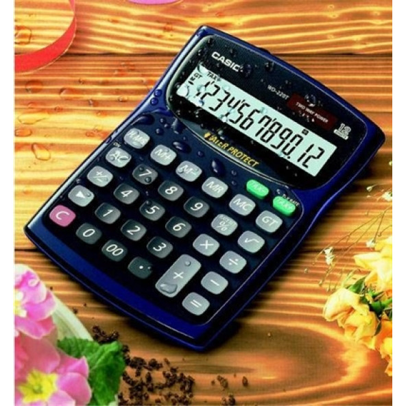 Casio WD-220MS Suya Toza Darbeye Dayanıklı Hesap Makinesi Mavi ürün görseli 1