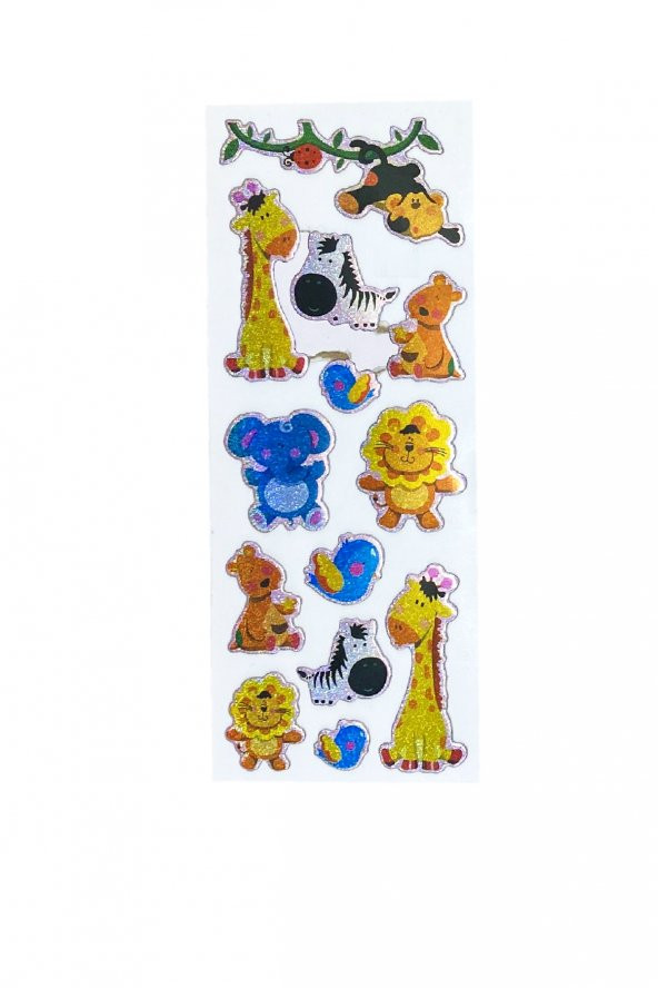 Sticker Kabartmalı Stiker Defter, Planlayıcı Etiket Orman Hayvanları (cb432) 16x7 cm ürün görseli 1