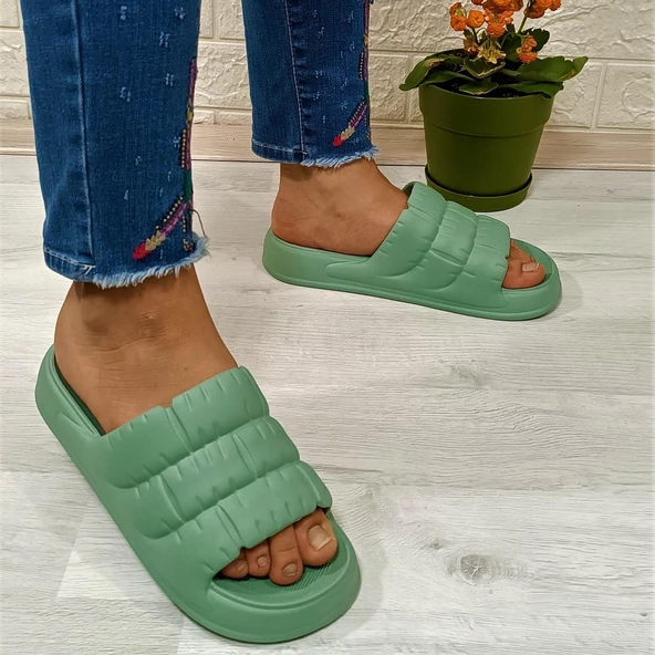 Akınalbella 406 Mint Yeşili Hafif Rahat Günlük Havuz Plaj Kadın Terliği ürün görseli 1