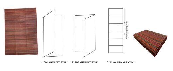 CRAFT HOME KATLANABİLİR PLASTİK HASIR HALI KİLİM KAMP PİKNİK PLAJ PARK BAHÇE TERAS VERANDA KIRMIZI - Resim 5