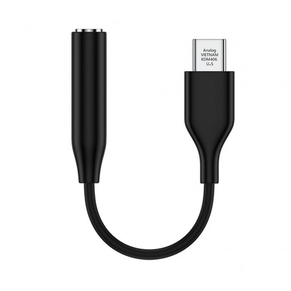 Ayex, Samsung TYPE-C İçin 3.5mm Aux, Kulaklık ve Mikrofon Adaptörü Siyah ürün görseli 1