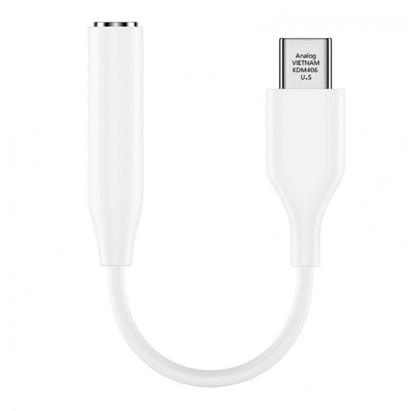 Ayex, Samsung TYPE-C İçin 3.5mm Aux, Kulaklık ve Mikrofon Adaptörü Beyaz ürün görseli 1