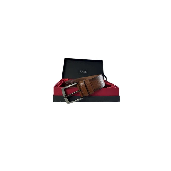 Fossil Taba Hakiki Deri 4,5 cm Erkek Kemeri-110cm ürün görseli 1