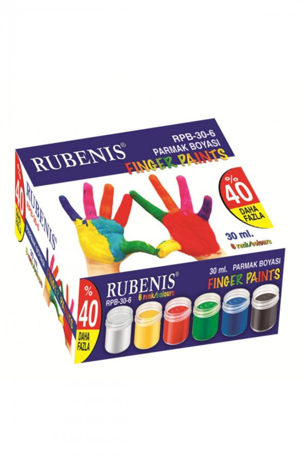 Rubenis 6 Renk 30 Ml. Şişede Parmak Boya ürün görseli 1