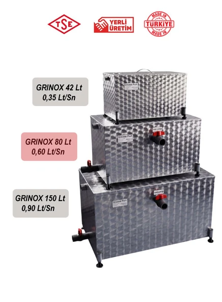 GRINOX 80 Lt Paslanmaz Yağ Ayırıcı Lamella Seperatör Teknolojisi ürün görseli 1
