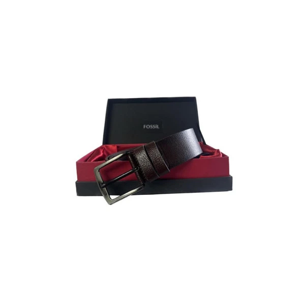 Fossil Kahve Hakiki Deri 4,5 cm Erkek Kemeri-105cm ürün görseli 1